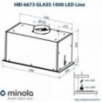 Вытяжка Minola HBI 6673 BL GLASS 1000 LED Line