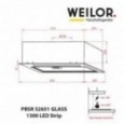 Вытяжка встраиваемая Weilor PBSR 52651 GLASS WH 1300 LED Strip