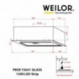 Вытяжка встраиваемая Weilor PBSR 72651 GLASS BL 1300 LED Strip