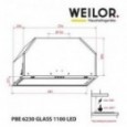 Вытяжка встраиваемая Weilor PBE 6230 GLASS BL 1100 LED