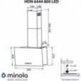 Вытяжка Minola HDN 6444 BL 800 LED