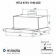 Вытяжка Minola HTLS 6735 WH 1100 LED