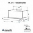 Вытяжка Minola HTL 6734 WH 1100 LED GLASS