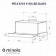 Вытяжка Minola HTL 6734 BL 1100 LED GLASS