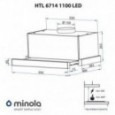 Вытяжка Minola HTL 6714 WH 1100 LED