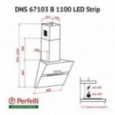 Вытяжка Perfelli DNS 67103 B 1100 BL LED Strip